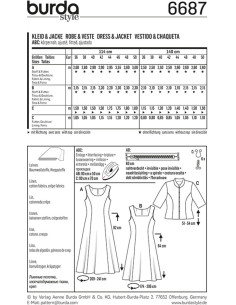 Kleid- und Jackenschnittmuster - Burda 6687 2