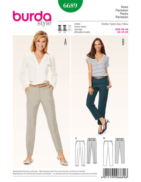 Hosenmuster - Burda 6689