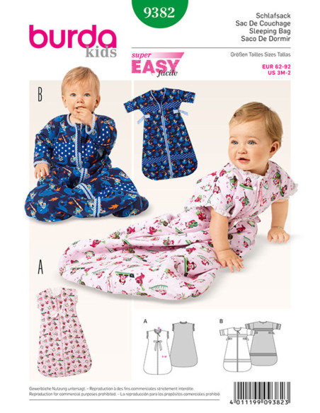 Schlafsackmuster - Burda 9382