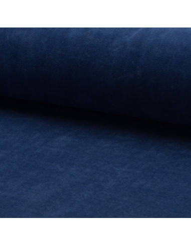 Nicki-Samtstoff - Jeansblau