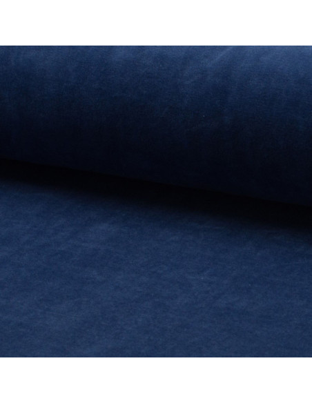 Nicki-Samtstoff - Jeansblau