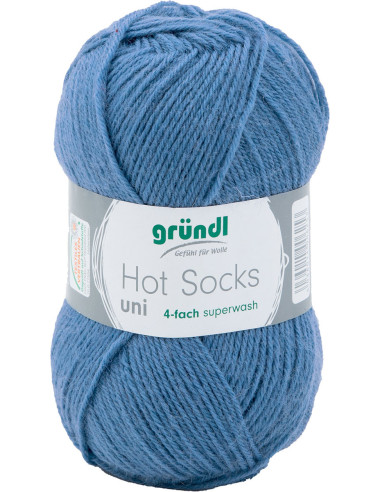Hot Socks einfarbige Sockenwolle 50 Gründl