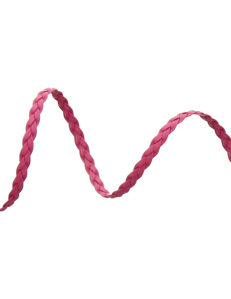 Geflochtener Zopf in Fuchsia-Optik