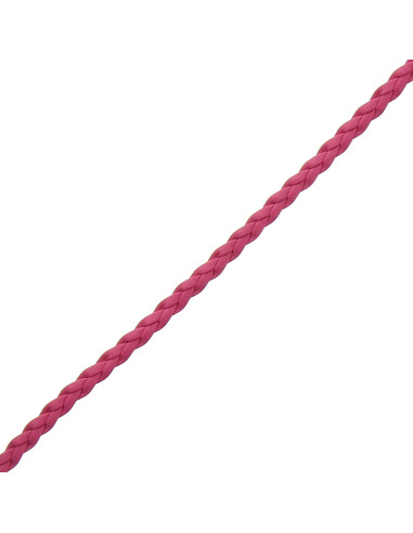 Geflochtener Zopf in Fuchsia-Optik