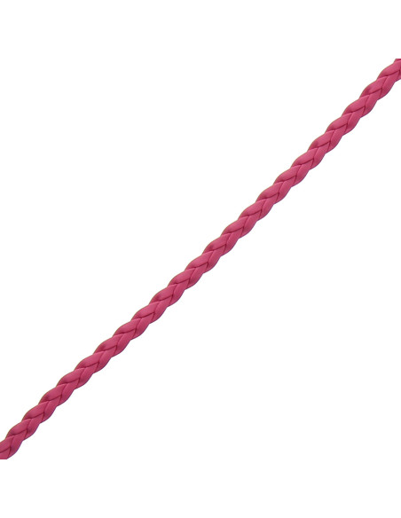 Geflochtener Zopf in Fuchsia-Optik