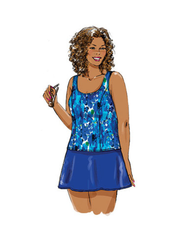 Pareo-Muster, Oberteil, Kleid, Badeanzug, Rock - Butterick 5795
