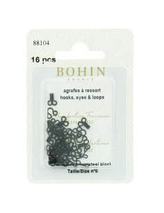 Metallklammern mit Federn Bohin - Schwarz 2