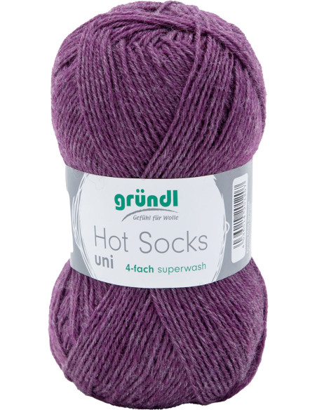 Hot Socks einfarbige Sockenwolle 50 Gründl