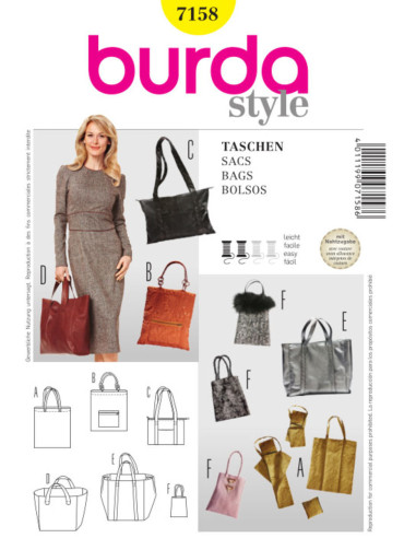 Taschenmuster - Burda 7158