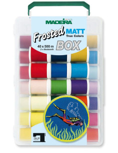 Deluxe Frosted Matt Madeira Stickgarnkoffer