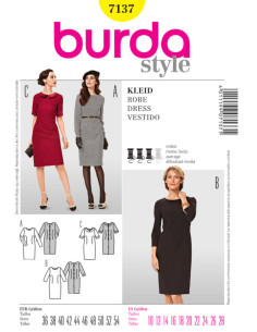 Kleid Schnittmuster - Burda 7137