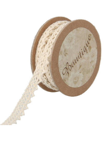 Ecru Spitze - 10 mm x 5 Meter