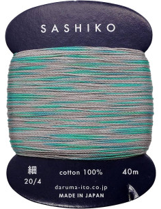 Sashiko-Garn Daruma Kasuri mehrfarbig 2 Farben 40 m 2