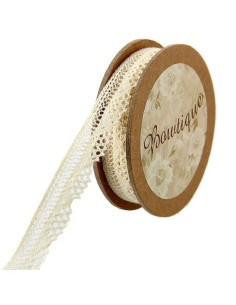 Ecru Spitze - 12 mm x 5 Meter