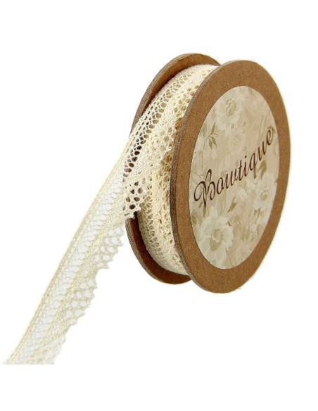 Ecru Spitze - 12 mm x 5 Meter