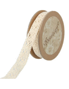 Ecru Spitze - 15 mm x 5 Meter