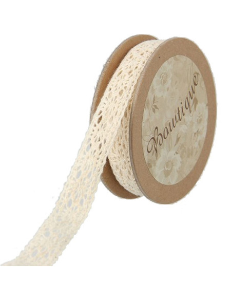 Ecru Spitze - 15 mm x 5 Meter