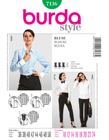 Blusenmuster - Burda 7136