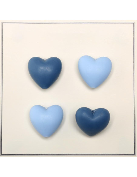 Perles en silicone coeurs pour hochets, attache tétine bébé