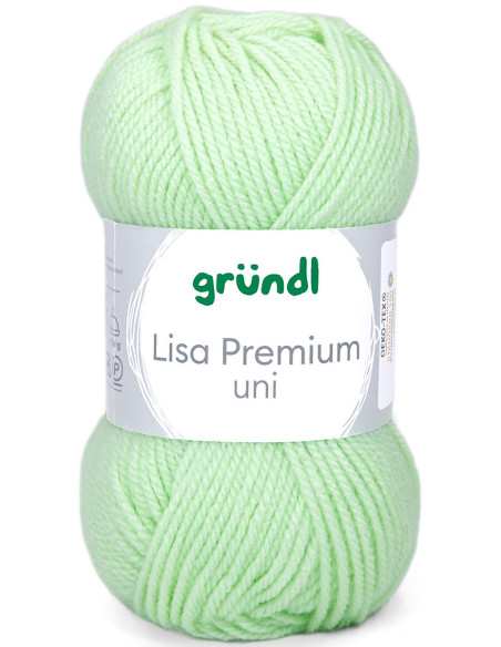 Fil à tricoter Lisa Premium uni Gründl