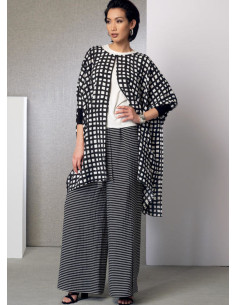 Poncho, Oberteil, Shorts und Hose Schnittmuster - Vogue 9191