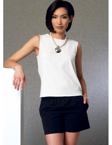 Poncho, Oberteil, Shorts und Hose Schnittmuster - Vogue 9191
