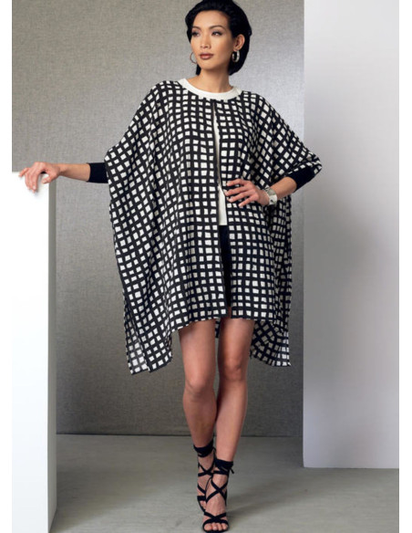 Poncho, Oberteil, Shorts und Hose Schnittmuster - Vogue 9191