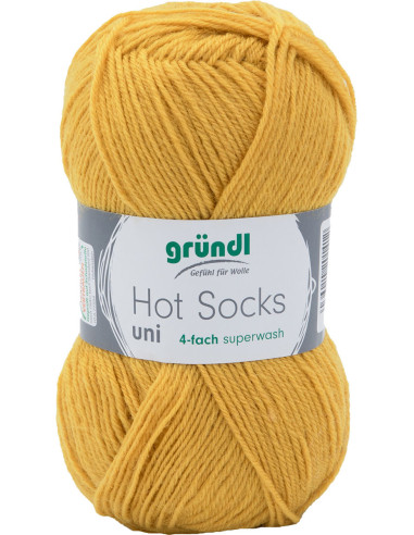 Hot Socks einfarbige Sockenwolle 50 Gründl
