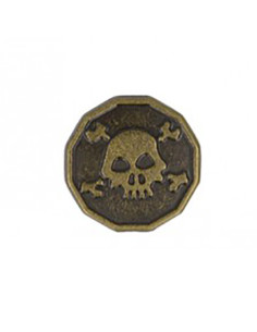 Metallknopf Totenkopf - Bronze 2