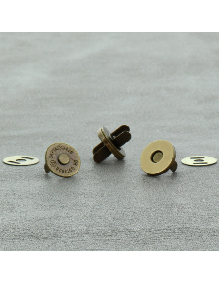 Beutel mit 2 magnetischen Verschlüssen 14 mm - Bronze