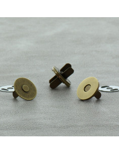 Beutel mit 2 magnetischen Verschlüssen 18 mm - Bronze