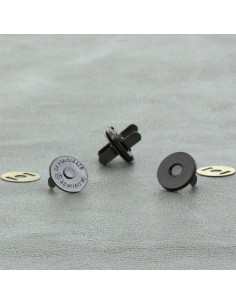 Beutel mit 2 magnetischen Verschlüssen 14 mm - Dunkelsilber