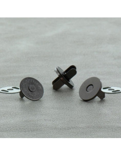 Beutel mit 2 magnetischen Verschlüssen 18 mm - Dunkelsilber