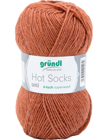 Hot Socks einfarbige Sockenwolle 50 Gründl