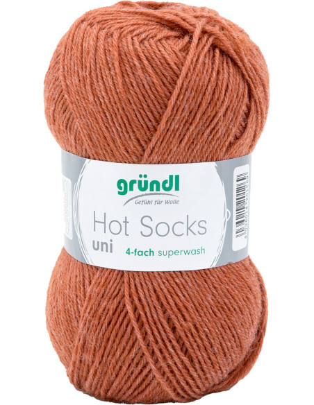 Hot Socks einfarbige Sockenwolle 50 Gründl
