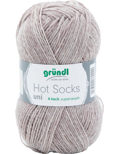 Hot Socks einfarbige Sockenwolle 50 Gründl