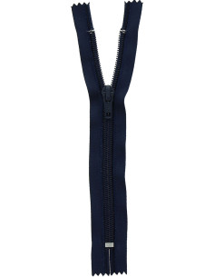 Nicht trennbarer Strickreißverschluss - Marineblau