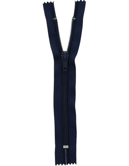 Nicht trennbarer Strickreißverschluss - Marineblau