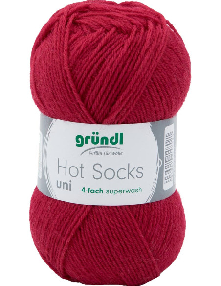 Hot Socks einfarbige Sockenwolle 50 Gründl