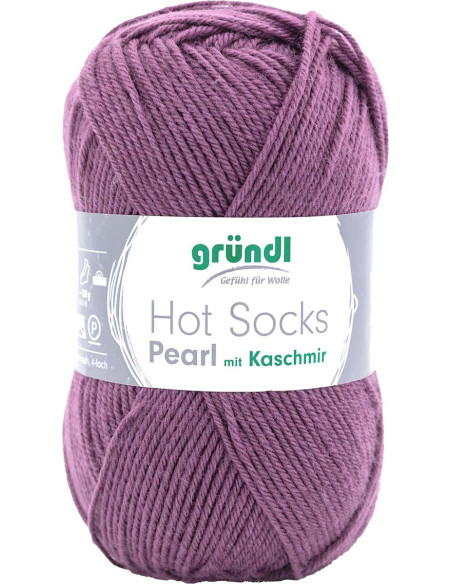 Hot Socks Pearl einfarbige Sockenwolle Gründl