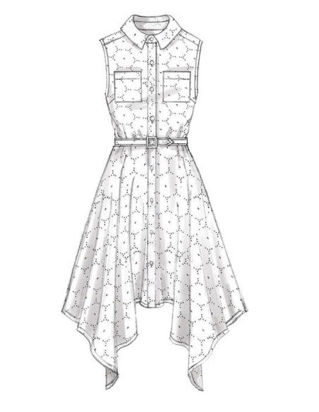 Kleid- und Gürtelmuster - McCall's 7351