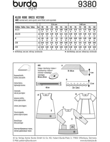 Kleidmuster - Burda 9380