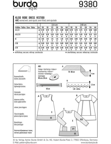 Kleidmuster - Burda 9380