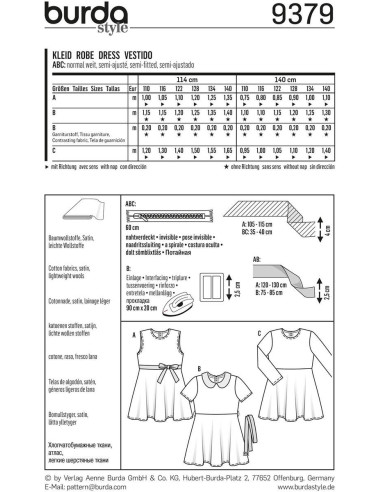 Kleid Schnittmuster - Burda 9379