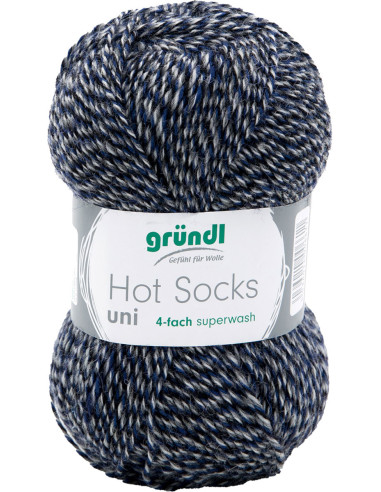 Hot Socks einfarbige Sockenwolle 50 Gründl