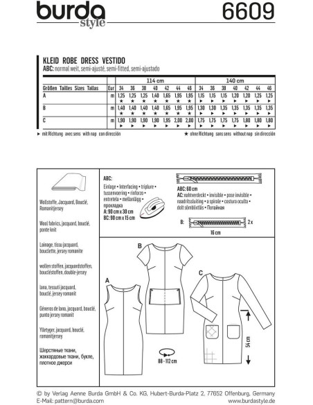 Kleidmuster - Burda 6609