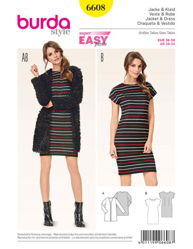 Jacken- & Kleider-Schnittmuster - Burda 6608
