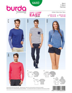 T-Shirt-Schnittmuster - Burda 6602