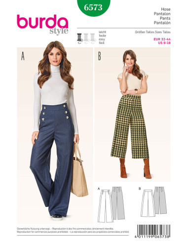 Hosenmuster - Burda 6573