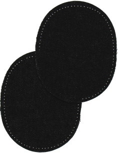 Thermoaufbügelbare Ellbogen- und Knieflicken - Schwarze Jeans